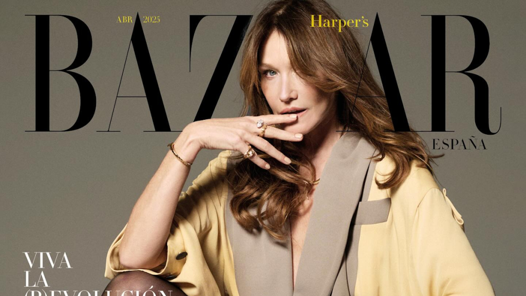 Harper's Bazaar España April 2025 : Carla Bruni by Philip Gay