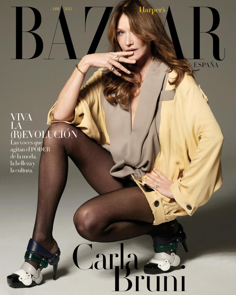 Harper's Bazaar España April 2025 : Carla Bruni by Philip Gay