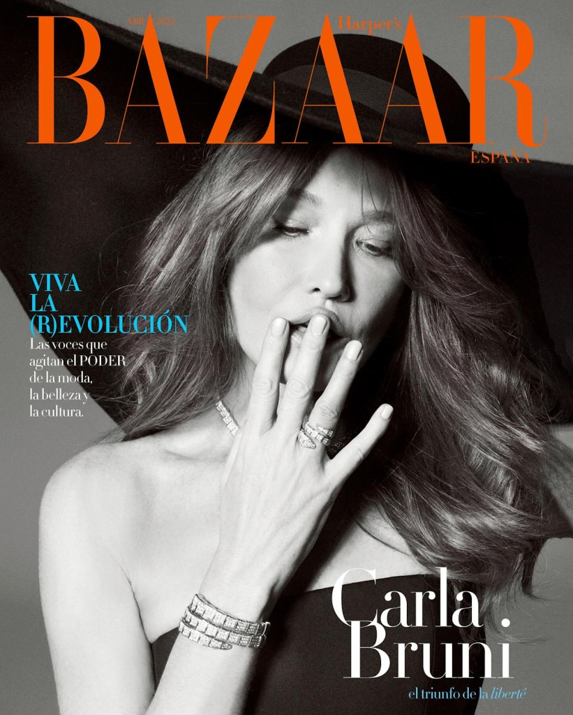 Harper's Bazaar España April 2025 : Carla Bruni by Philip Gay 