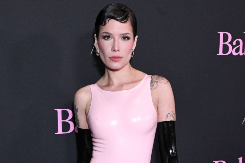 Halsey at the "Babygirl" Los Angeles premiere at DGA Theater on December 11, 2024 in Los Angeles, California.