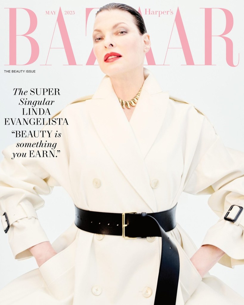 US Harper’s Bazaar May 2025 : Linda Evangelista by Anthony Seklaoui
