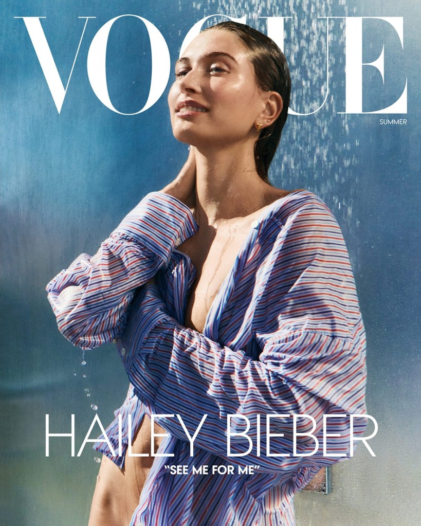 US Vogue Summer 2025 : Hailey Bieber by Mikael Jansson