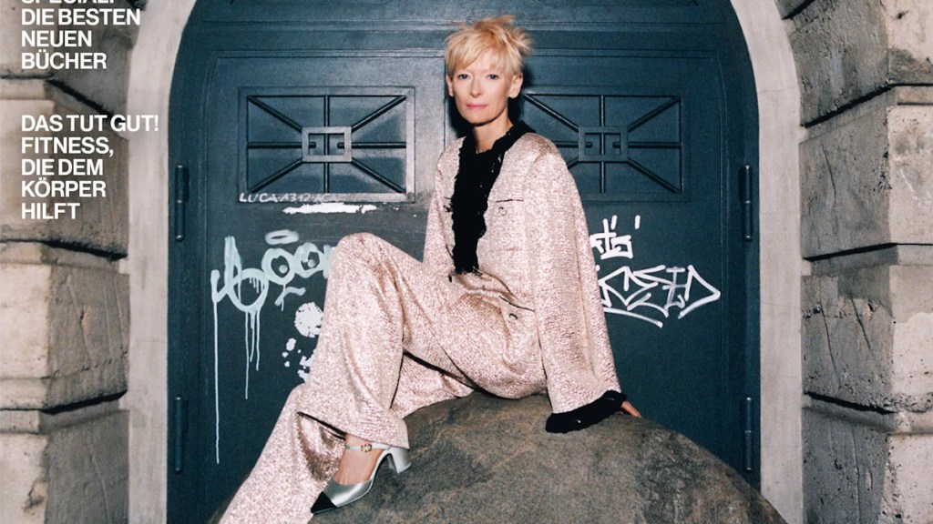 Vogue Germany April 2025 : Tilda Swinton by Roman Goebel