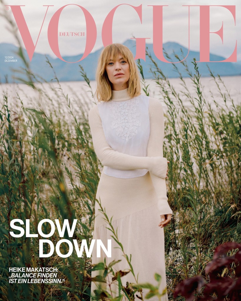 Vogue Germany December 2024 : Heike Makatsch by Noémi Ottilia Szabo