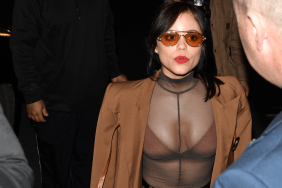 Jenna Ortega pre-Oscars party sheer top photos