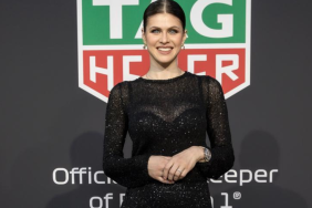 Alexandra Daddario Formula 1 Australian Grand Prix sheer dress photos